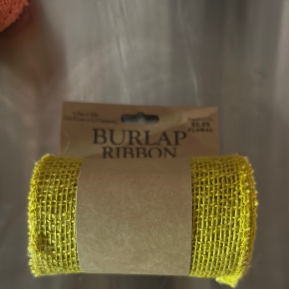 Yellow Burlap Ribbon